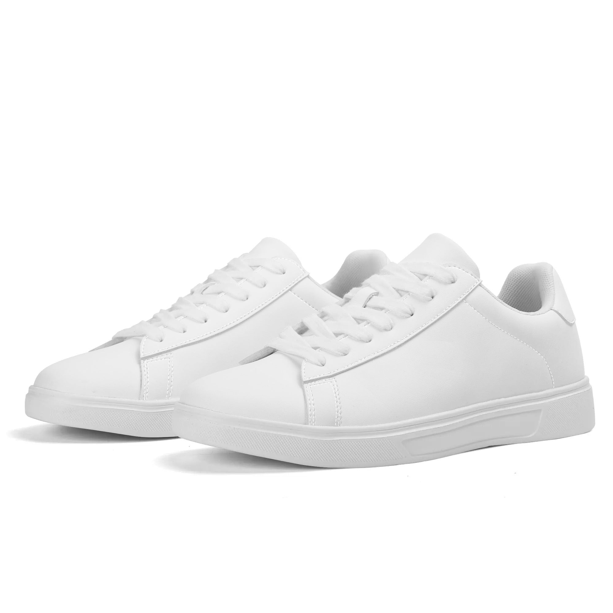 Customizable Vegan Leather 2.0 Low Top Sneakers (White)