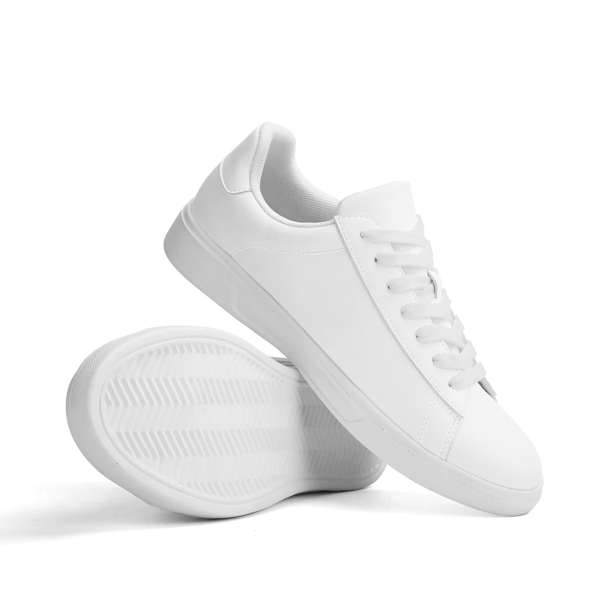 Customizable Vegan Leather 2.0 Low Top Sneakers (White)