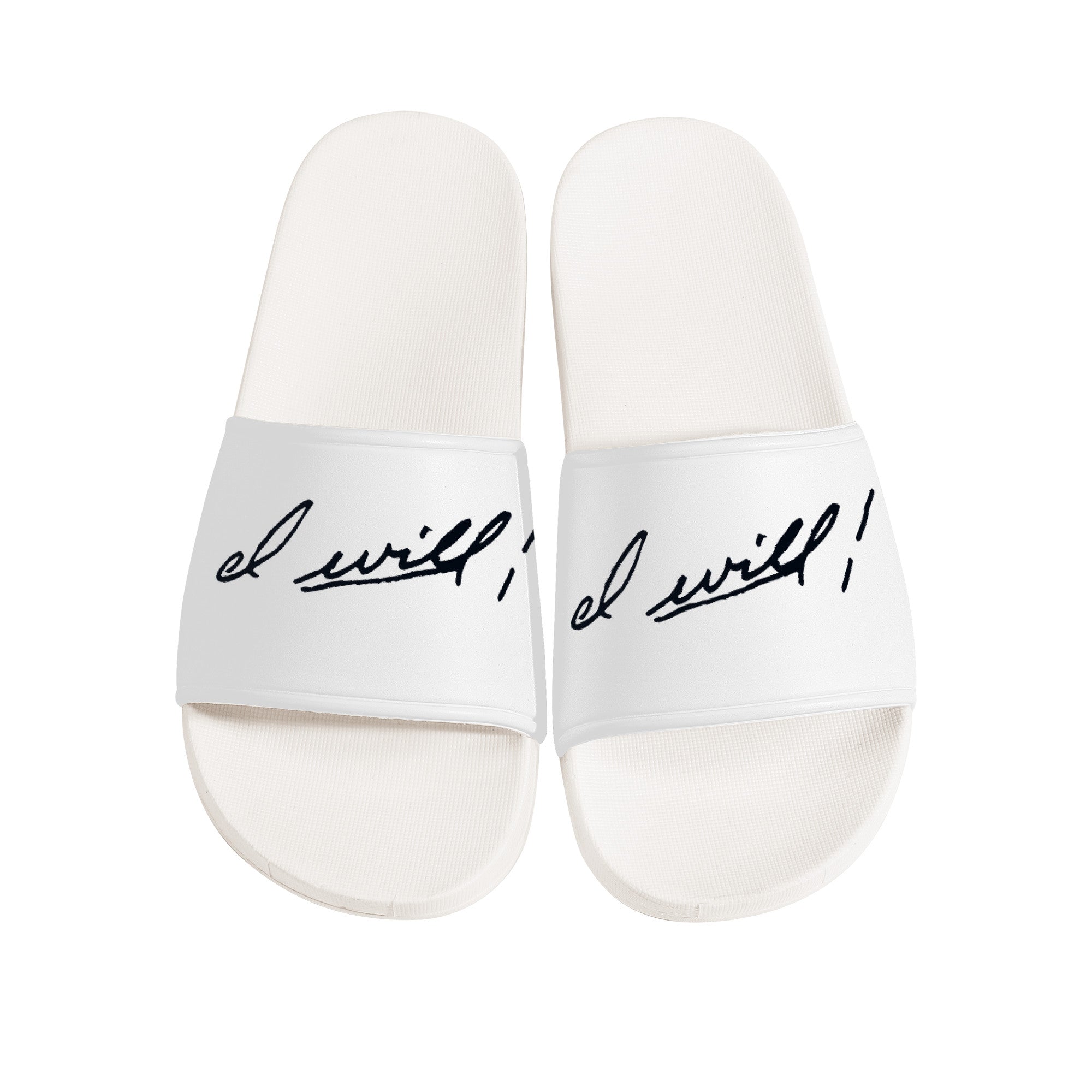 Jack Trice | V4 Customized Slide Sandals - White - Shoe Zero