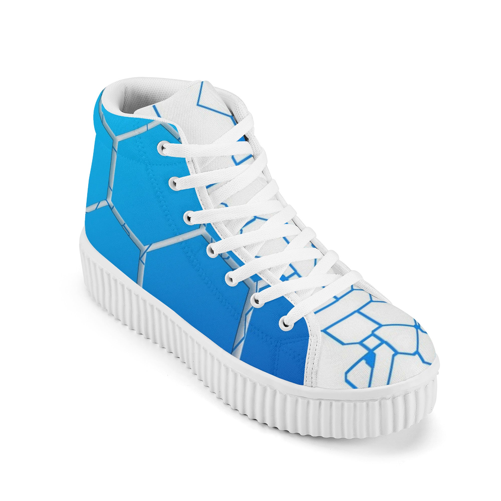 Blue Honey Women's Shoes | High Top Customized | Shoe Zero