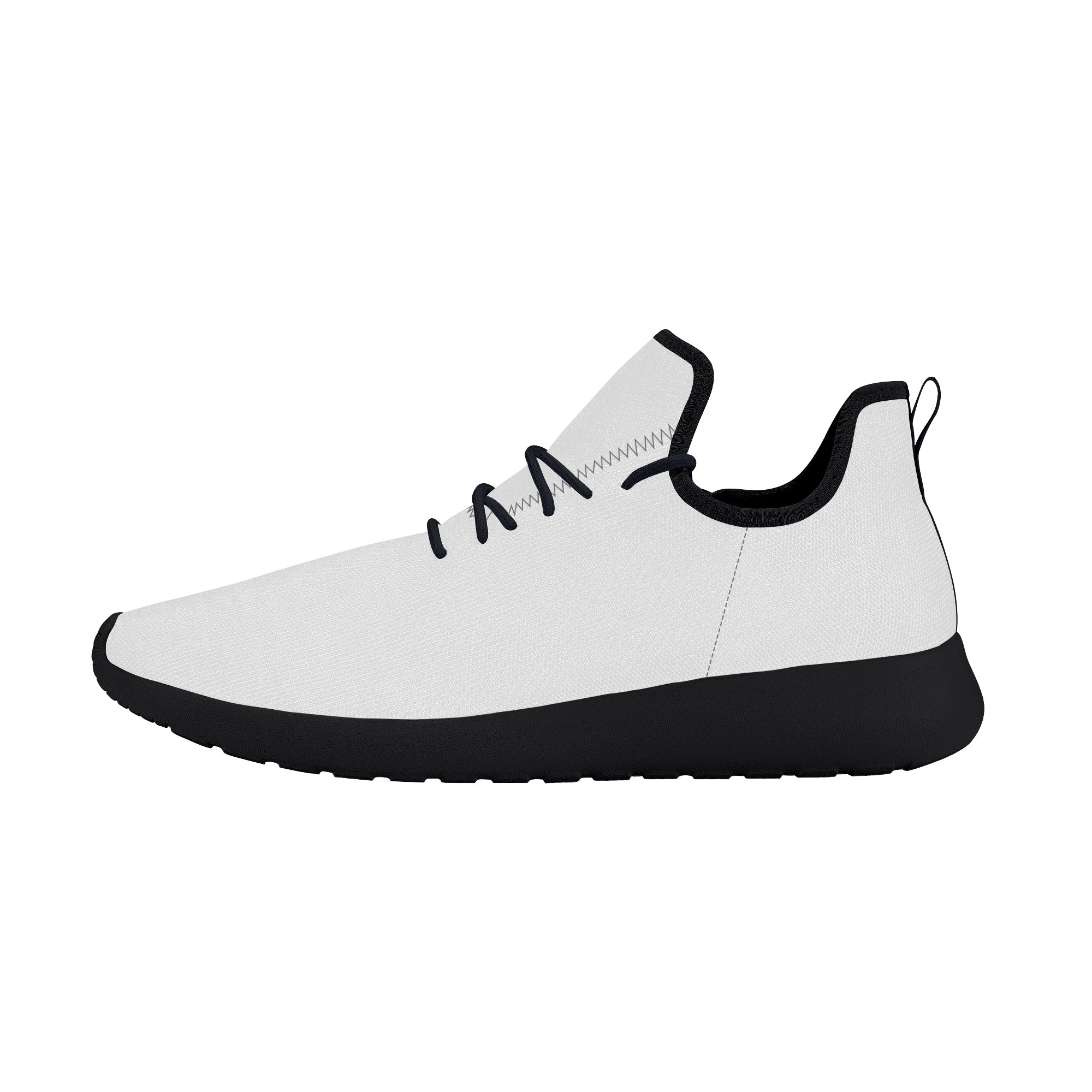 Customizable Lightweight Mesh Knit Custom Sneaker - Black - Shoe Zero