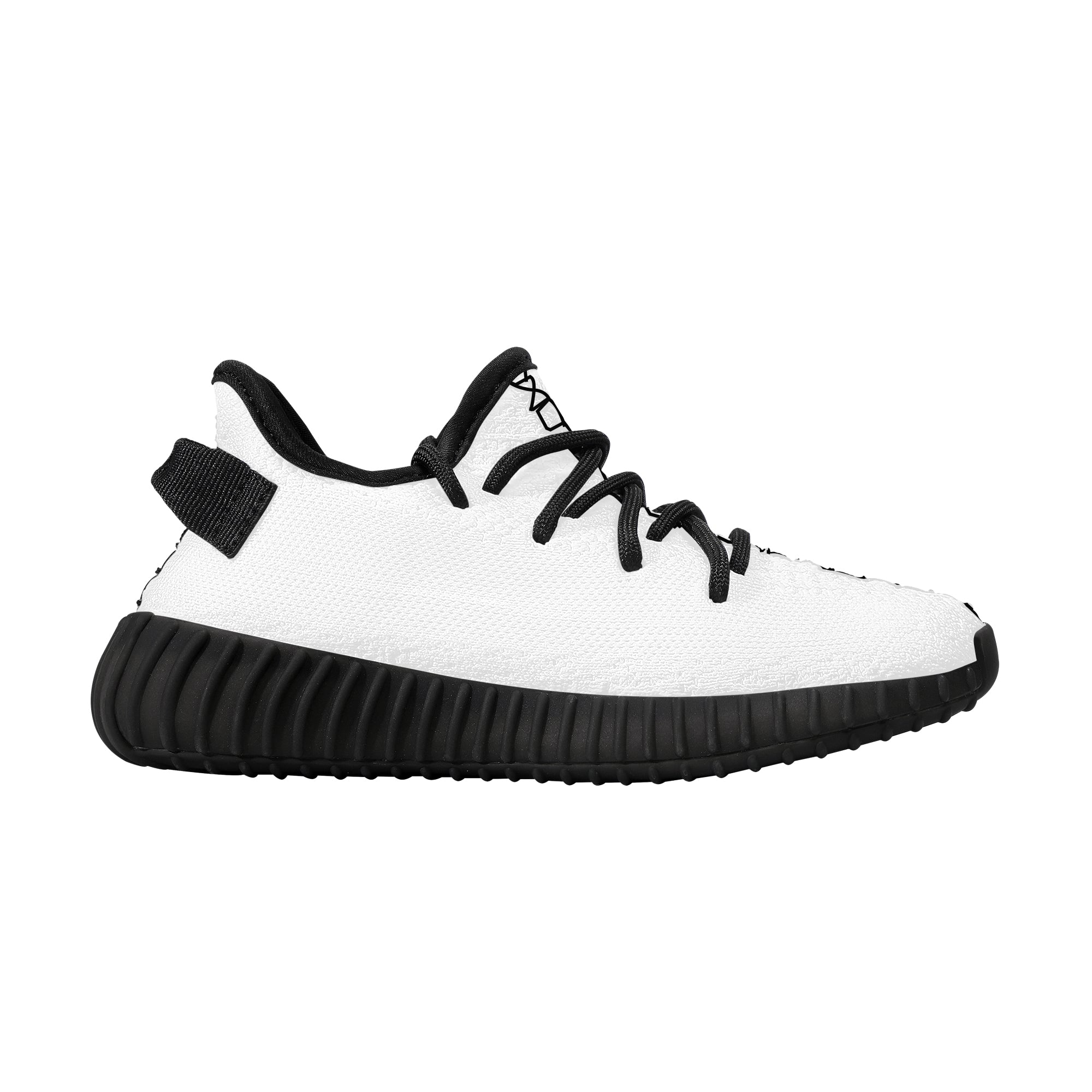 Customizable Kids Mesh Knit Sneaker - Black - Shoe Zero