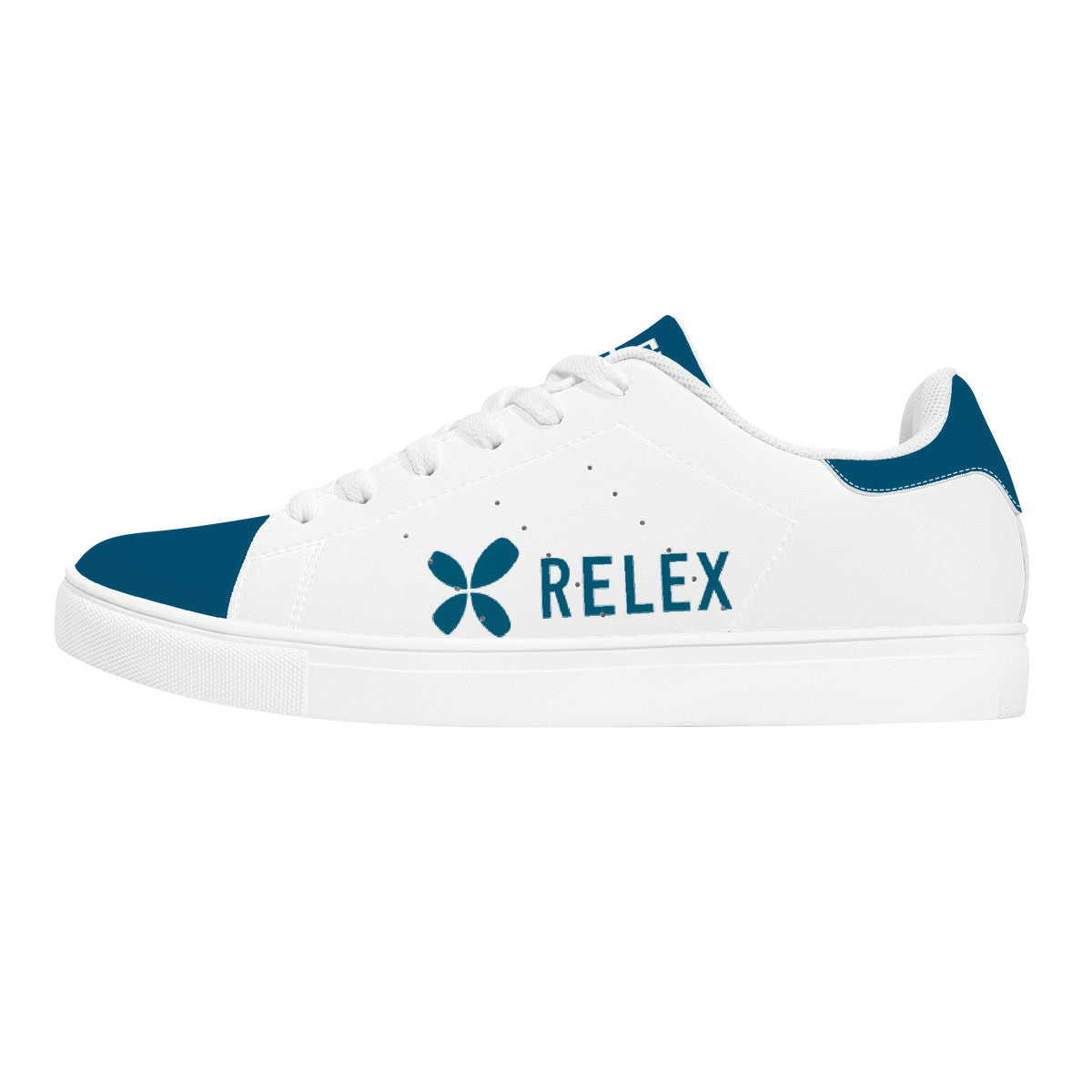 V1 RELEX | Low-Top Synthetic Leather Sneakers - White - Shoe Zero