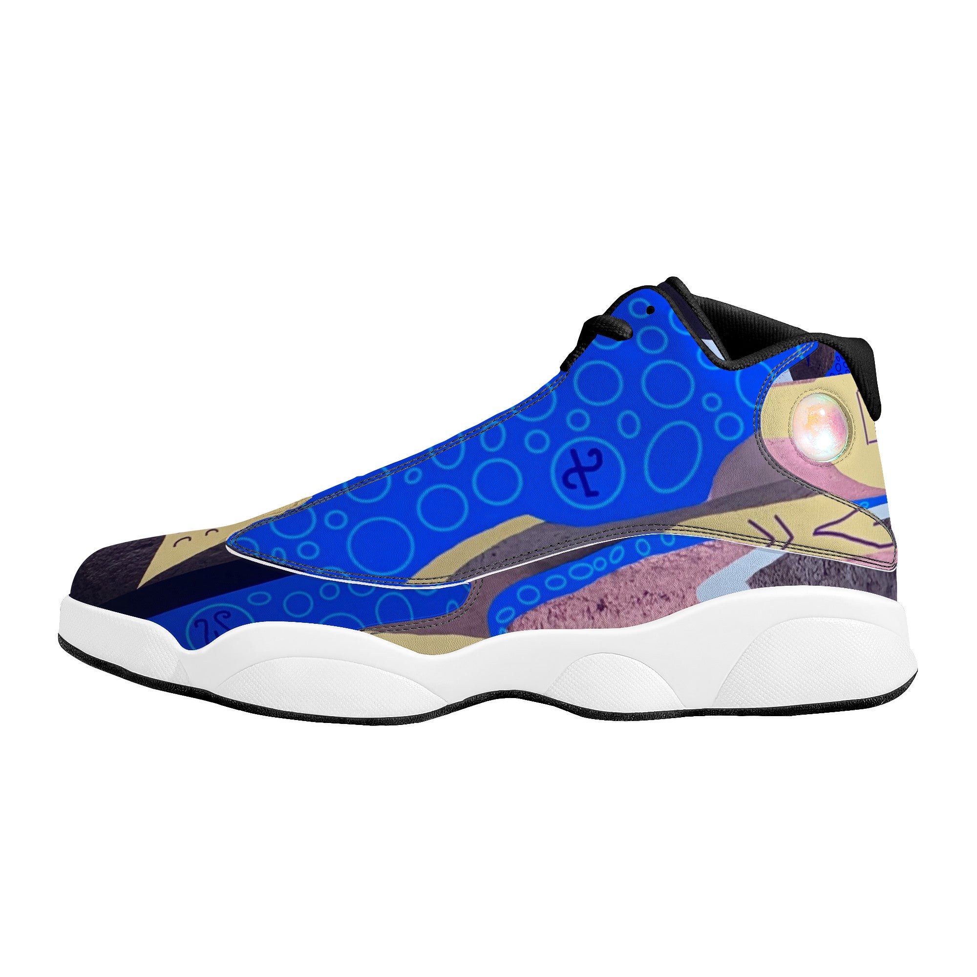 Putup whale blessings | Customized Basketball Sneakers - Black - Shoe Zero