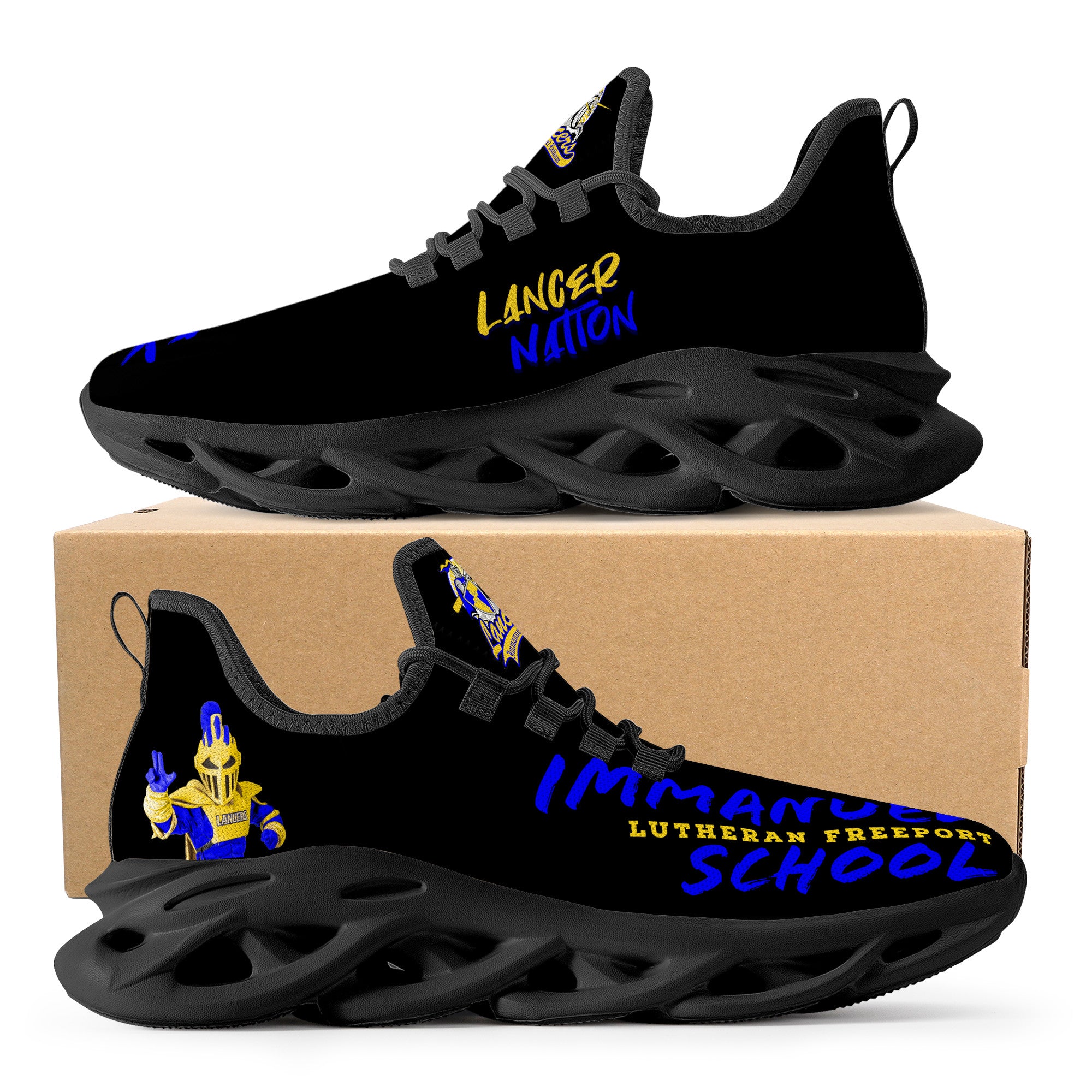 Nick Muench V15 Custom Shoes | Flex Control Sneaker - Black - Shoe Zero