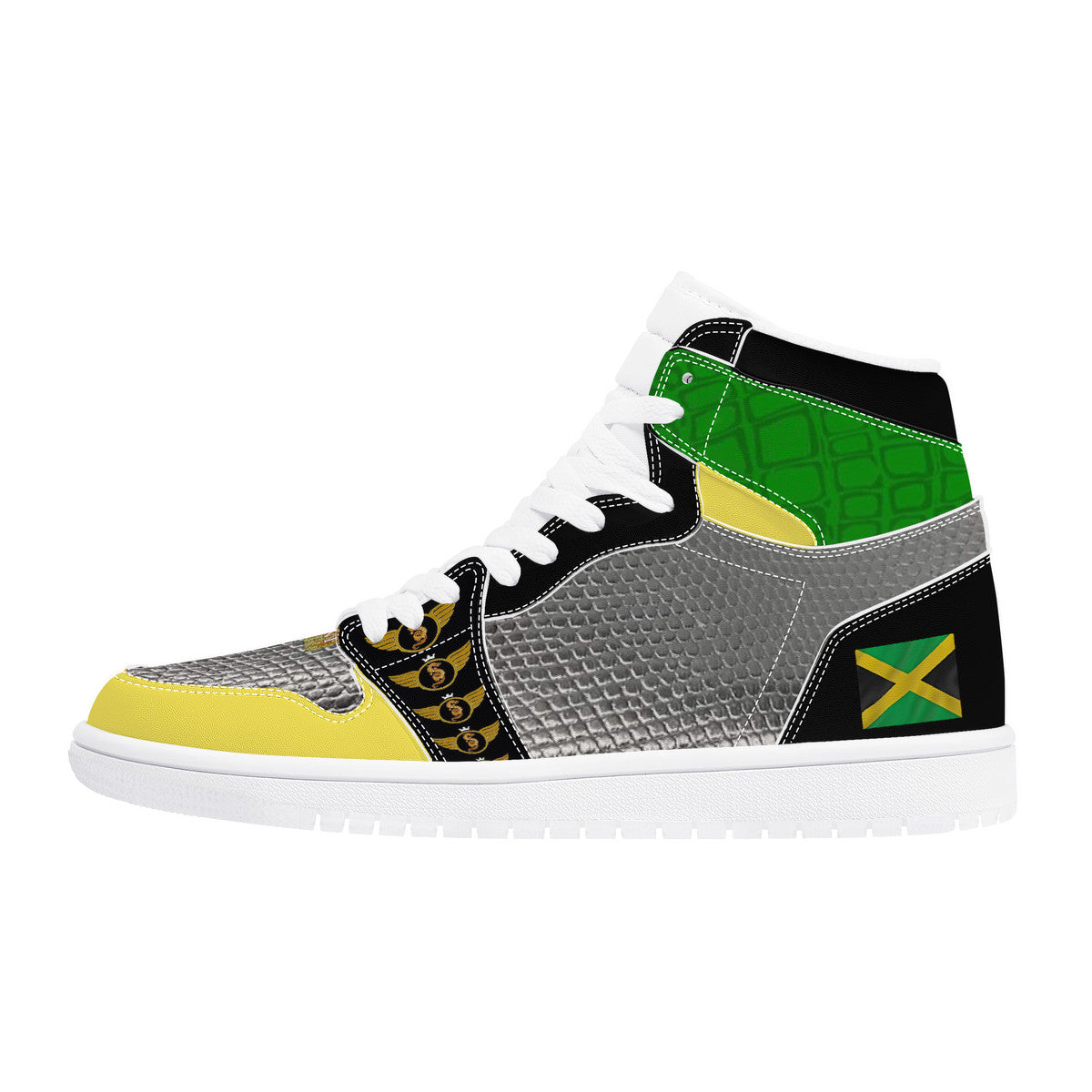 Majestic Series Jamaican Custom Shoes | Vision 1 Collection | High Top Sneaker - Designed Shoe Drop - Shoe Zero