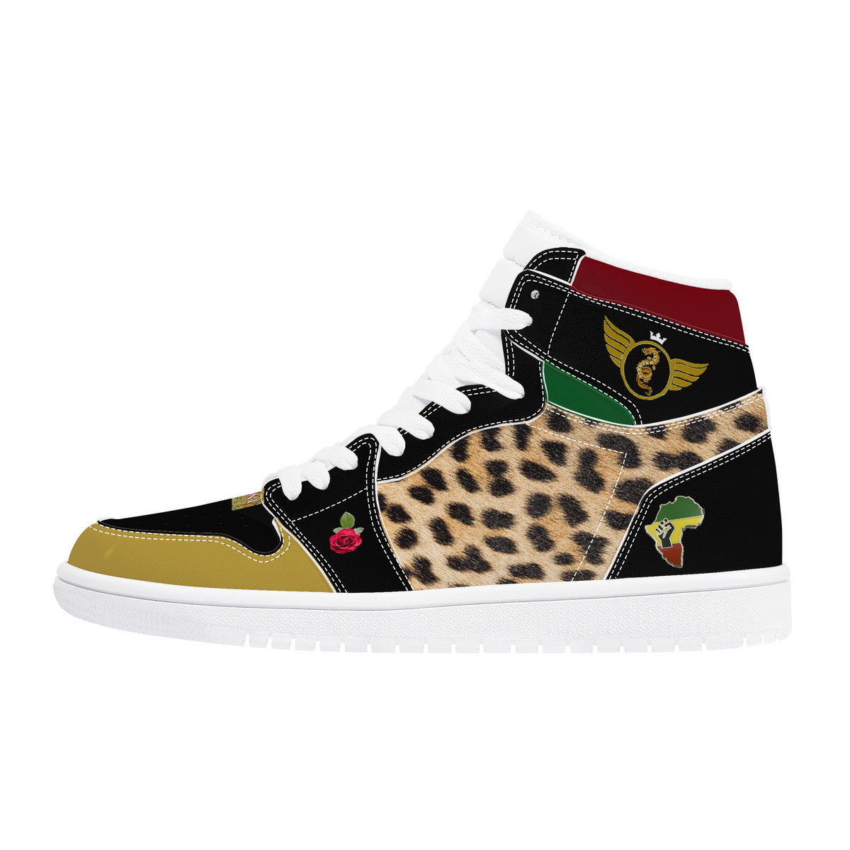 Majestic African Print | Vision 1 Collection | High Top Sneaker - Designed Shoe Drop - Shoe Zero