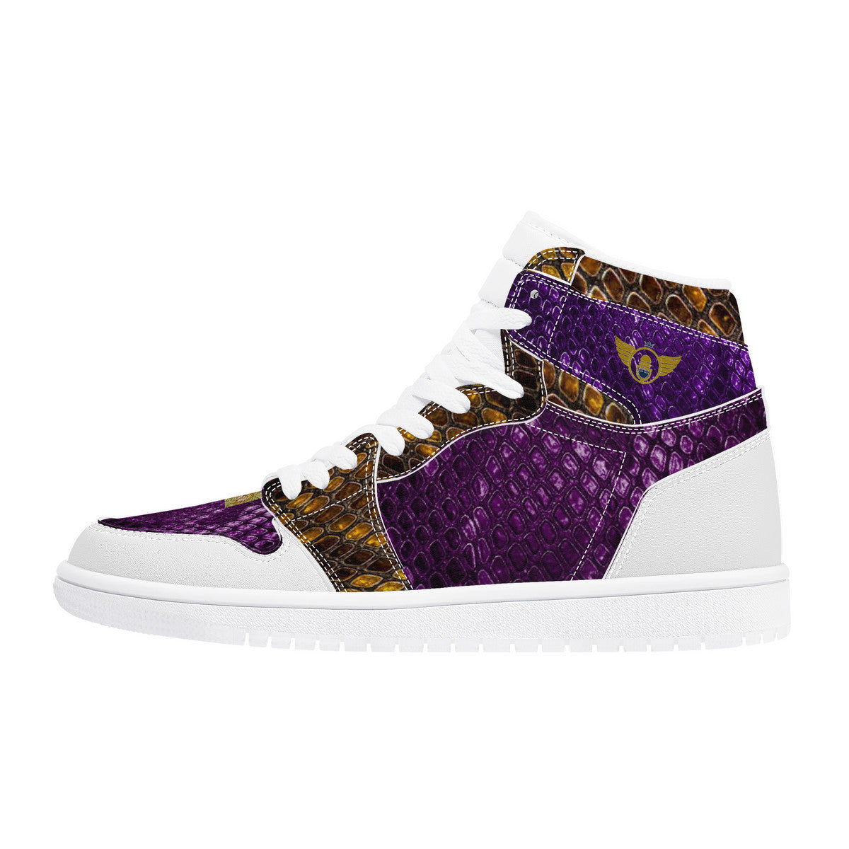 Majestic Purple and Gold | Vision 1 Collection | High Top Sneaker - Designed Shoe Drop - Shoe Zero