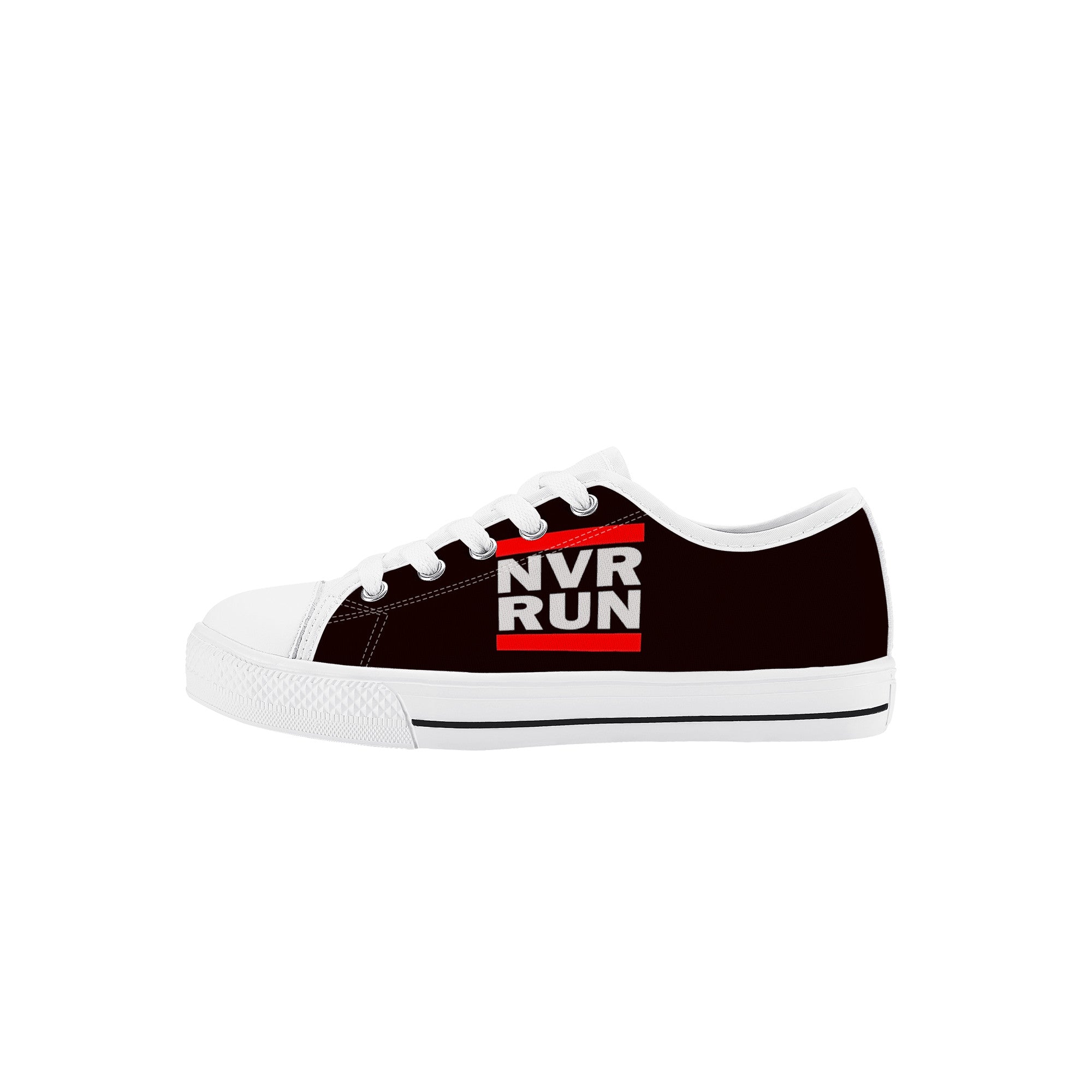 NVR RUN - Kids Low Top Canvas Shoes - Shoe Zero