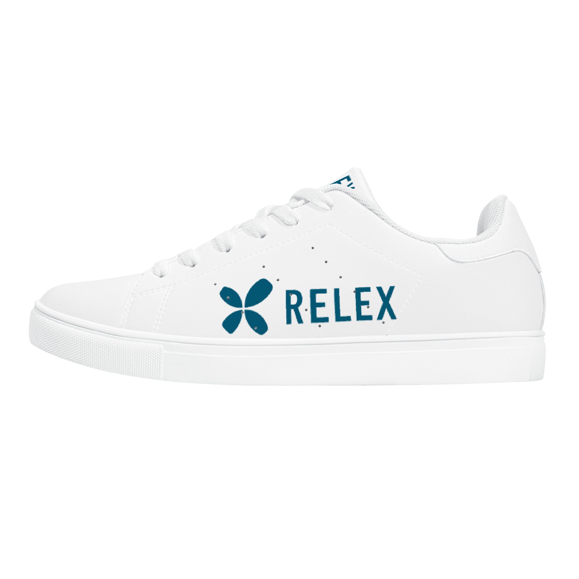 V2 RELEX | Low-Top Synthetic Leather Sneakers - White - Shoe Zero