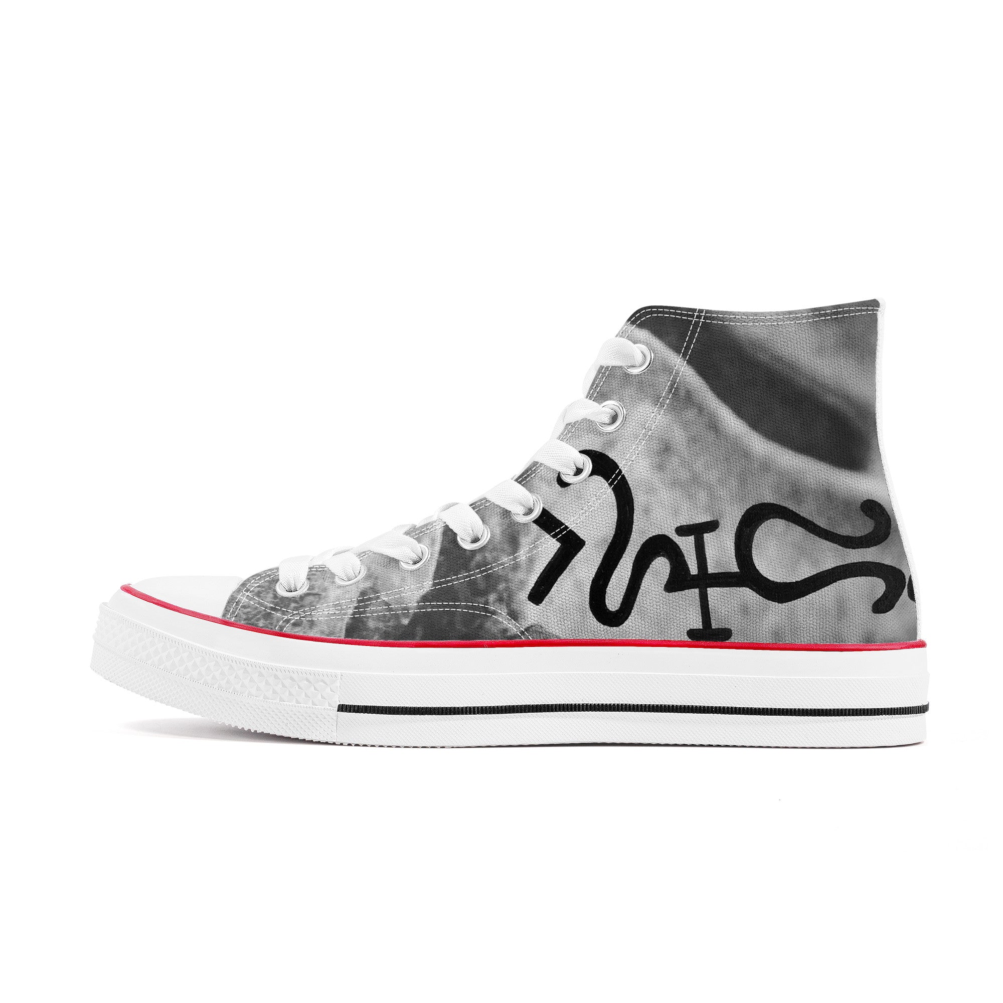 We Thank You | Customized High Top Canvas Shoes - White - Shoe Zero