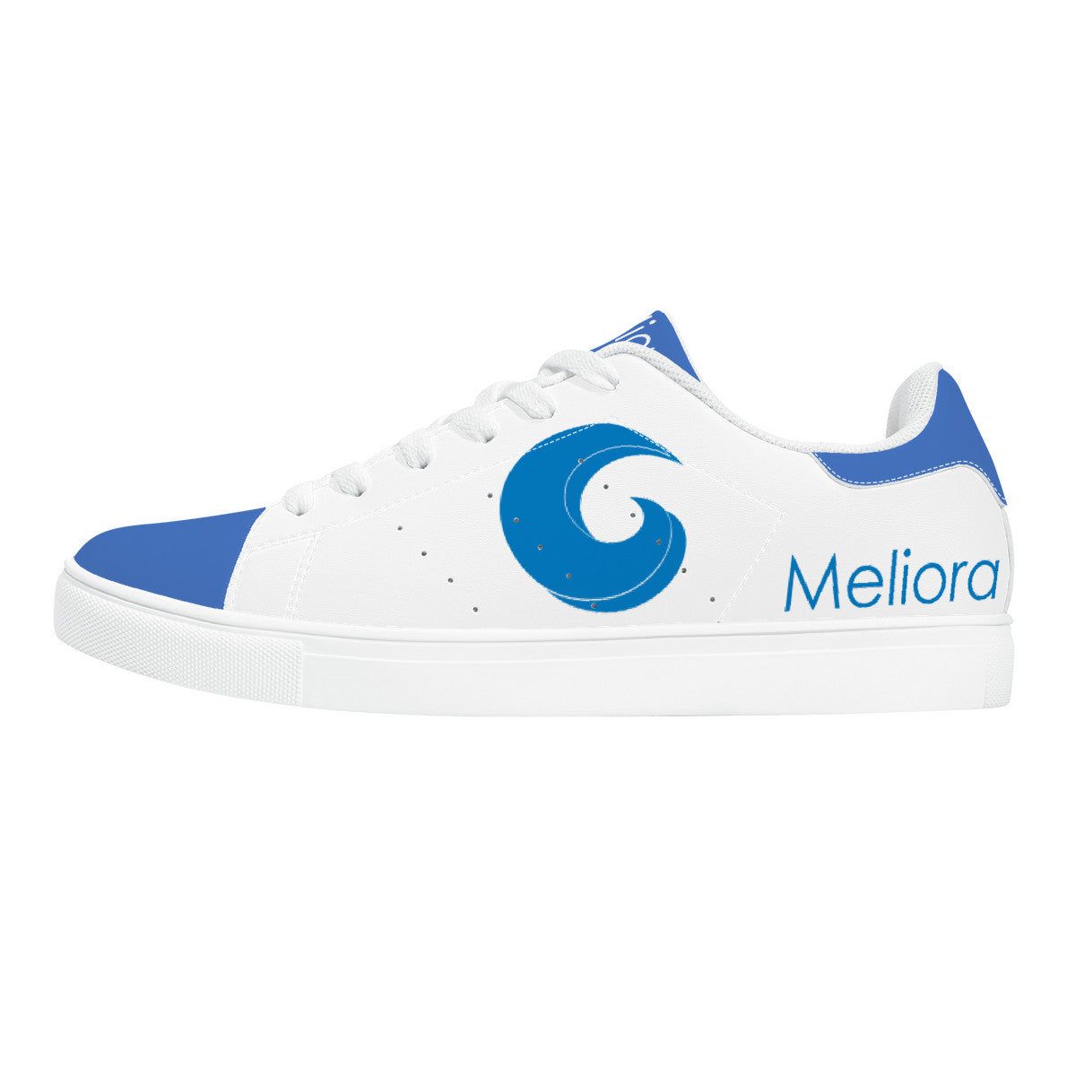 Meliora Medtech Designed Shoes V2 | White and Blue Low-Top Sneakers - White - Shoe Zero